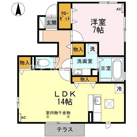 レクニルド西五城 1の間取り