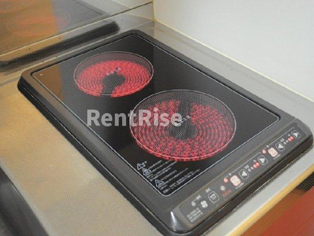 レオパレスｆｉｄａｒｅのキッチン|安心安全の電気コンロ　2口