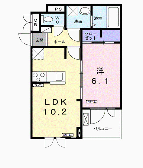 【間取り】 | ブランドール久米田Ⅴ