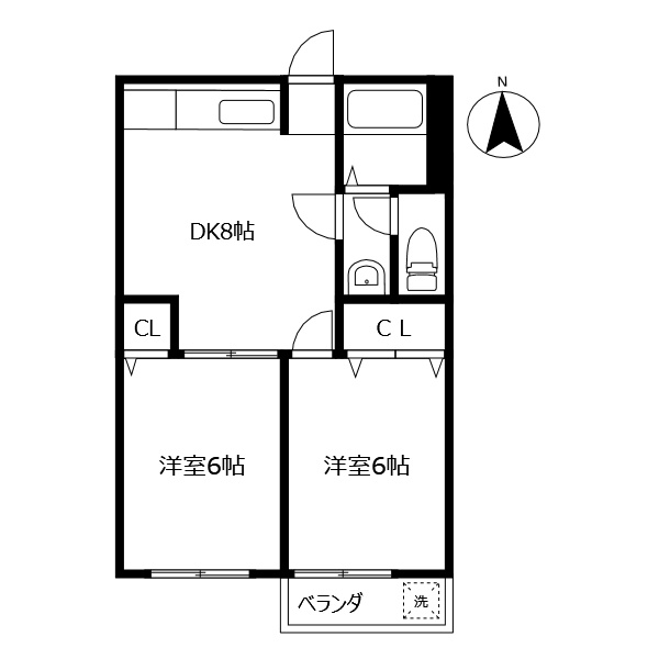 中吉野ハイツの間取り