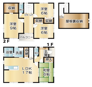 【間取り】 | 福島市上鳥渡しのぶ台　中古住宅（Z）
