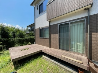 【庭】 | 福島市上鳥渡しのぶ台　中古住宅（Z） | ウッドデッキ付