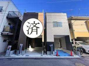 新築戸建　Ｂ号棟（川崎市幸区塚越2丁目）の外観|新築戸建　2LDK＋納戸　LDKは20帖以上　JR南武線「矢向」駅徒歩10分　充実の仕様・設備　駐車スペース有り　前道路は交通量少なく住みやすい環境　