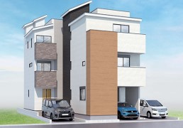 新築戸建　3号棟　（川崎市幸区戸手本町2丁目）の外観パース|外観パースです　