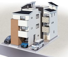 新築戸建　3号棟　（川崎市幸区戸手本町2丁目）の外観パース|外観パースです　