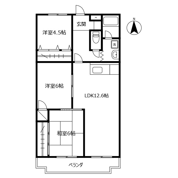 東洋ハイツパートⅡの間取り