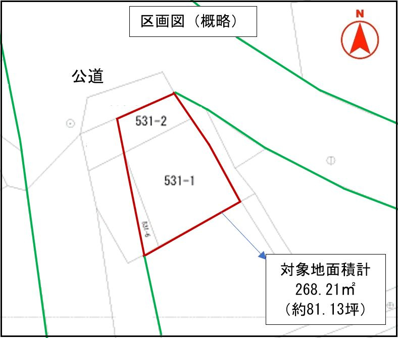 藤岡市中島　土地680の土地図