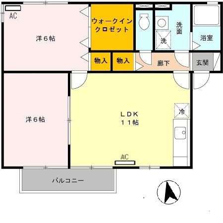 【間取り】 | Ｃｏｚｙ Ｃｏｕｒｔ　Ｂ棟
