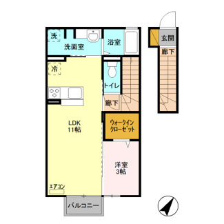【間取り】 | フォーゲルテラス ブラウⅠ