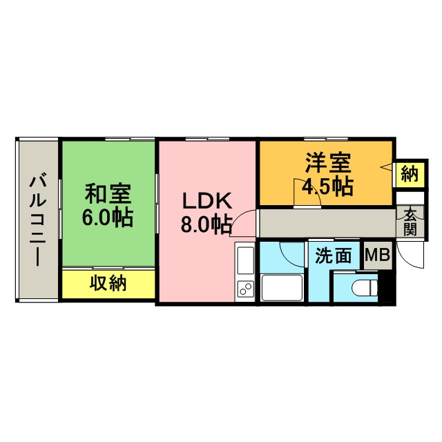 サンライズ荒木駅前【キャッシュバック対象物件】の間取り