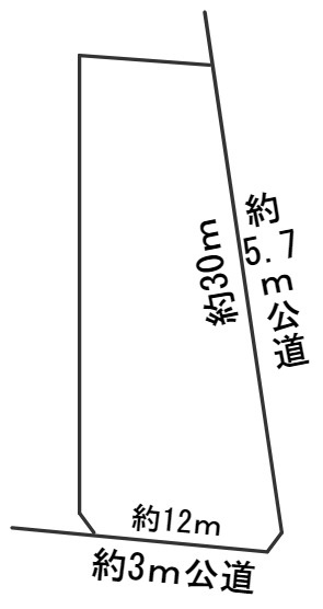 ６１２２５　岐阜市北野西土地の区画図