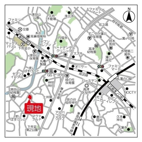 グランカーサ溝の口の地図
