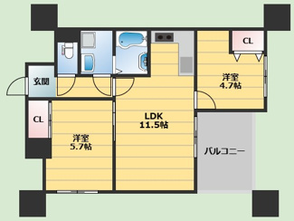 【間取り】 | ノルデンハイム江坂アドバンス