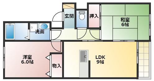 【間取り】 | ファミーユ蓮池