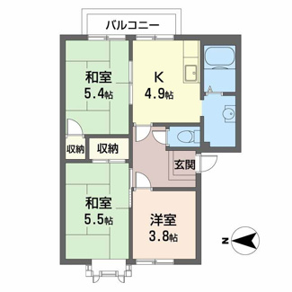【間取り】 | コスモス結崎B