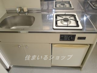 広島市安佐北区落合１丁目の賃貸マンションのキッチン|１口ガスコンロ付き