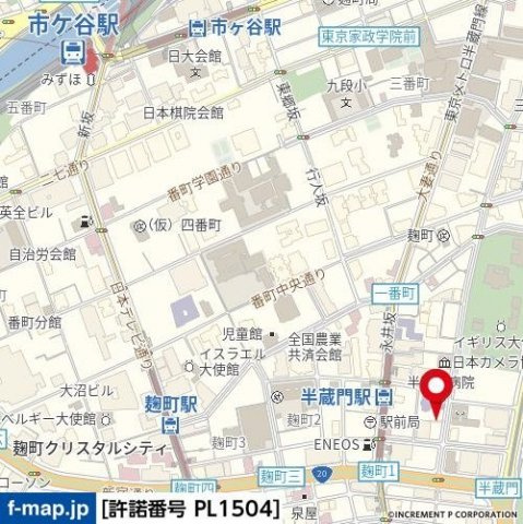 パレステュディオ麹町の地図