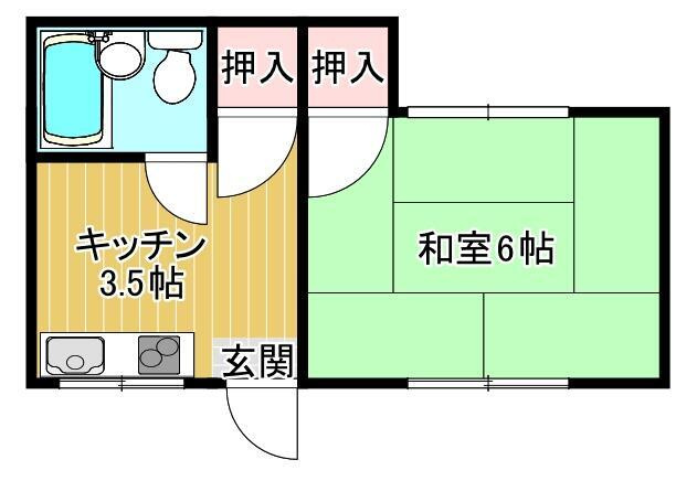 コーポ壬生の間取り