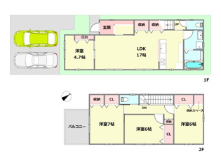 伊丹市瑞穂町6丁目売り土地【建築条件付き土地】の参考プラン