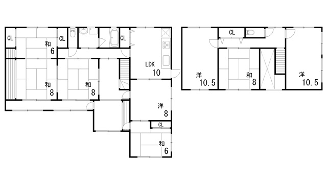 三条町貸家の間取り