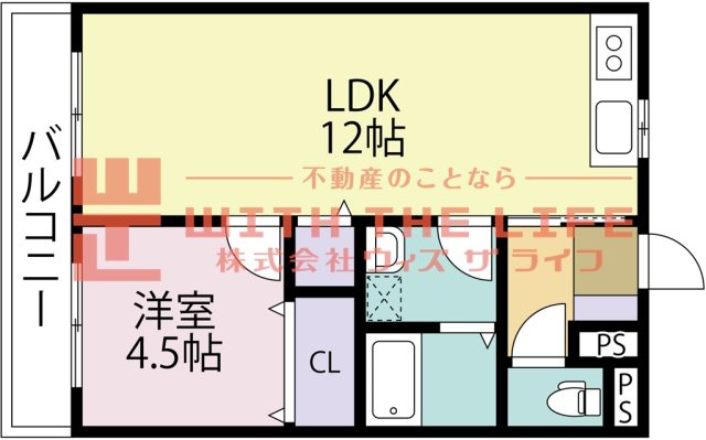 アザレアハイツ蒲池【キャッシュバック対象物件】の間取り