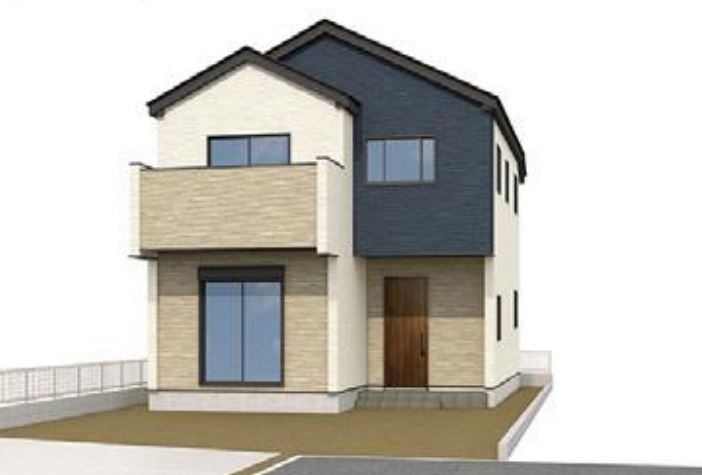 高崎市新町42期（全5棟）1号棟の外観パース|外観パースです