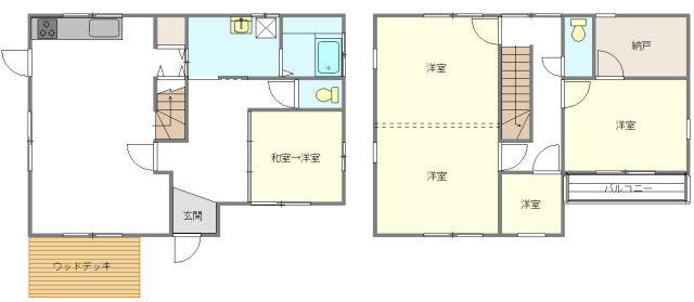 古熊3丁目　中古住宅の間取り