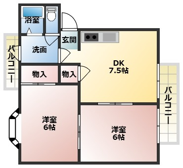 【間取り】 | メゾンウエスギⅡ