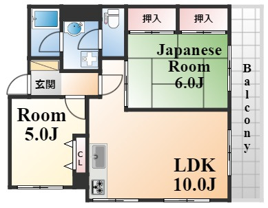 センターヒル岡本の間取り