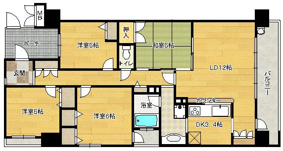 【間取り】 | レジリア都島Ⅰ・Ⅱ