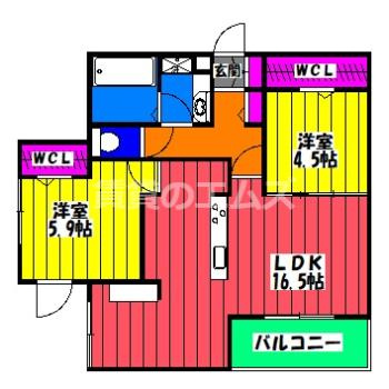 【間取り】 | トリシア諸岡 | トリシア諸岡の間取り