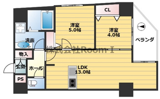 【間取り】 | グラシア堺筋本町