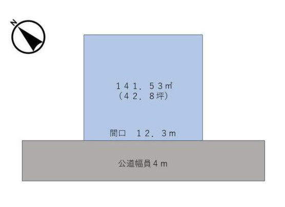 野田市花井　売地　42坪の土地図