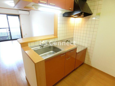 【キッチン】 | 第８メゾンアカマＢ棟 | ２口ガスコンロ設置可能な対面キッチン。