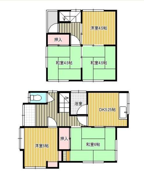 和歌山市有本中古戸建　オーナーチェンジ物件の間取り