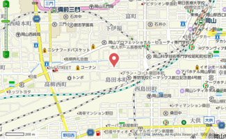 【地図】 | 《RC造》岡山市北区島田本町2丁目一棟マンション