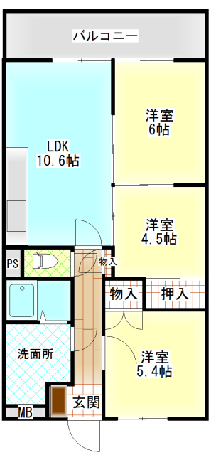 ネクスト倉田　西館の間取り