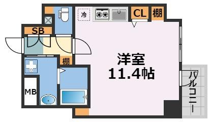 ルーセントオーデン難波の間取り