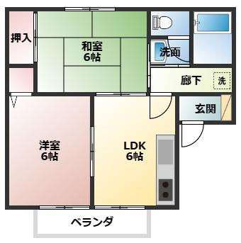 セジュール昭和A棟の間取り