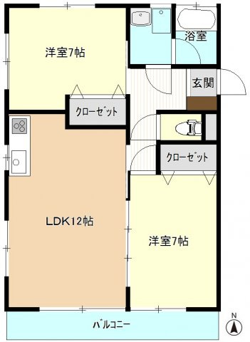 【間取り】 | サンハイツ大友