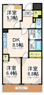 【間取り】 | 第2ゼルコーバ烏山