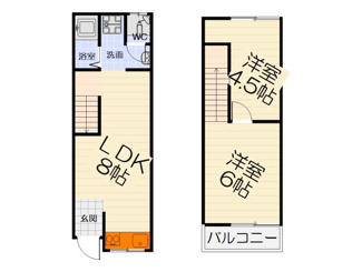 【間取り】 | 石津町東貸家