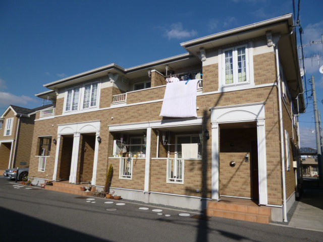 倉敷市茶屋町のアパートの外観