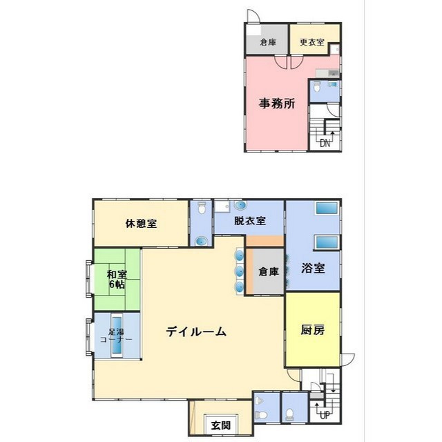 関市下有知の店舗事務所の間取り