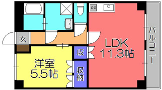 【間取り】 | テンプルリバー2番館
