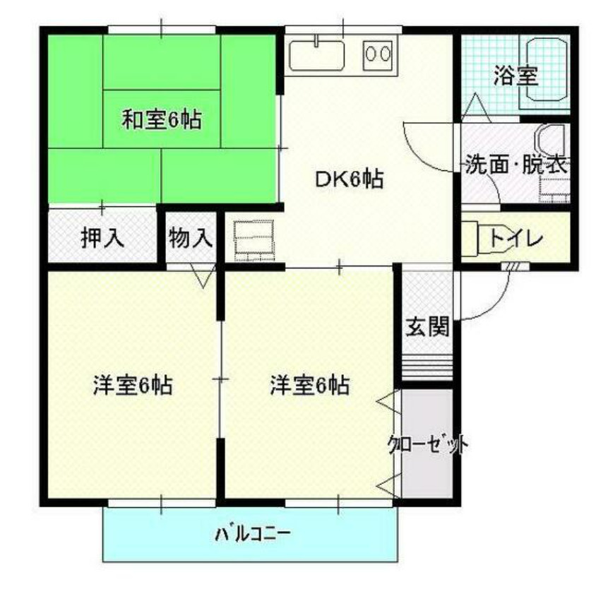 ソレイユ弐番館の間取り