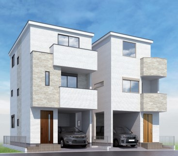 新築戸建（川崎区観音1丁目）2号棟の外観パース|3ＬＤＫ+WIC+パントリー