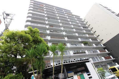 【外観】 | マンハイム難波 | ●築年月：1980年1月　●総戸数：68戸　●規模・構造：SRC造　地上14階