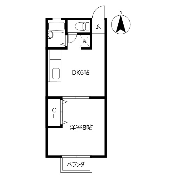 カサビエント新浜A棟の間取り