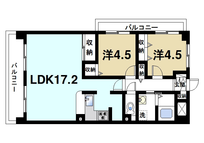 シティホームズ生駒駅前の間取り|間取り